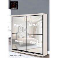 8ft x 8ft Sliding Wardrobe with 2 Pcs Mirror Door