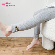 Quần Legging Lửng Cotton Cho Bé Gái Quần Lửng Thắt Nơ Ngọt Ngào Màu Trơn