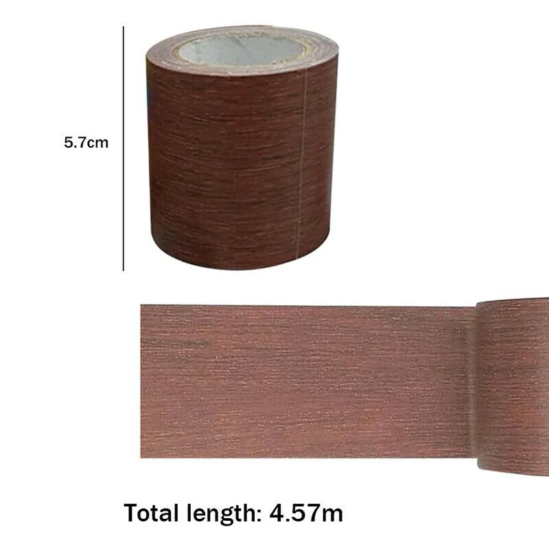 5M/Roll Home Decor Duct Tape Furniture Renovation Skirting Line Repair Wood  Grain Tape Adhensive