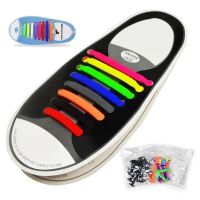 16ps/Lot Silicone Elastic Shoelaces Special No Tie Shoelace Lacing Kids Adult Sneakers Quick Shoe Lace Creative Lazy Rubber Lace