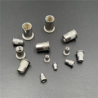 20 200pcs M3 M4 M5 M6 M8 M10 M12 Metric 304 Stainless Steel Flat Head Rivet Nut Threaded Insert Nutsert Rivnut