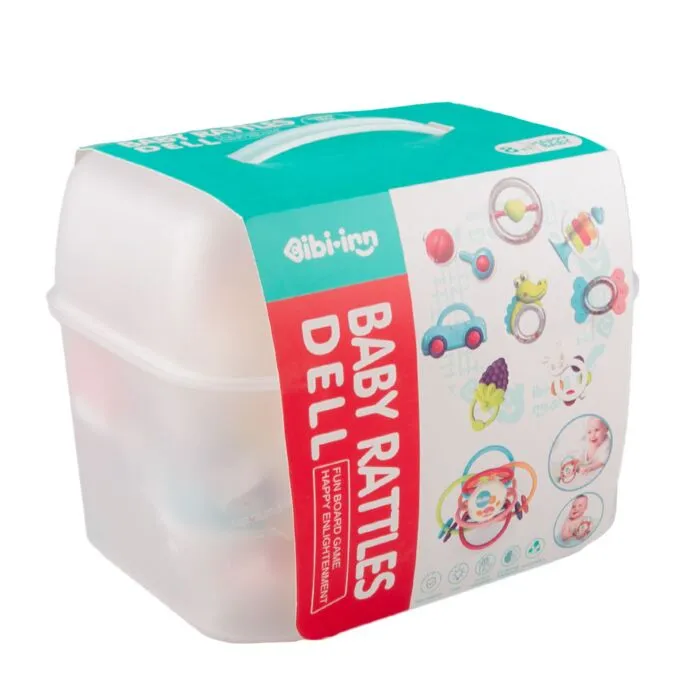 Bibiinn ยางกัดของเล่น 8+1 พร้อมกล่องเก็บ Baby Rattles Dell 60874