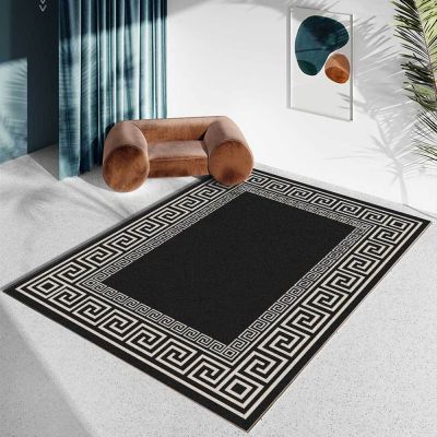 Fashion and Simple New Chinese Geometric Black and White Frame Living Room Bedroom Bedside Carpet Floor Mat Rug декор комнаты