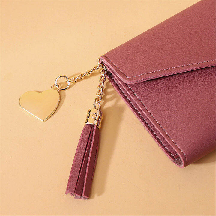 lychee-wallet-tassel-wallet-multifunctional-wallet-simple-wallet-long-wallet-heart-shaped-wallet-trendy-wallet