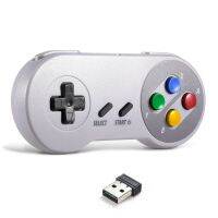 เกมแพดไร้สายรีโมทคอนโทรล2.4กิกะเฮิร์ตซ์คอนโซลจอยสติ๊ก USB สำหรับ SNES เครื่องเกมเอ็นอีเอสสำหรับ Windows 10 Pi3ราสเบอร์รี่8/7ชิ้นสำหรับสวิทช์