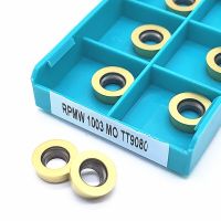 10PCS RPMW1003MO TT9080 เครื่องมือกลึงแบบถอดเปลี่ยนได้ CNC Lathe tool turning Carbide inserts