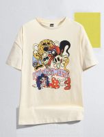 เสื้อคอกลม ลาย Monster Graphic สีเบจ-Beige