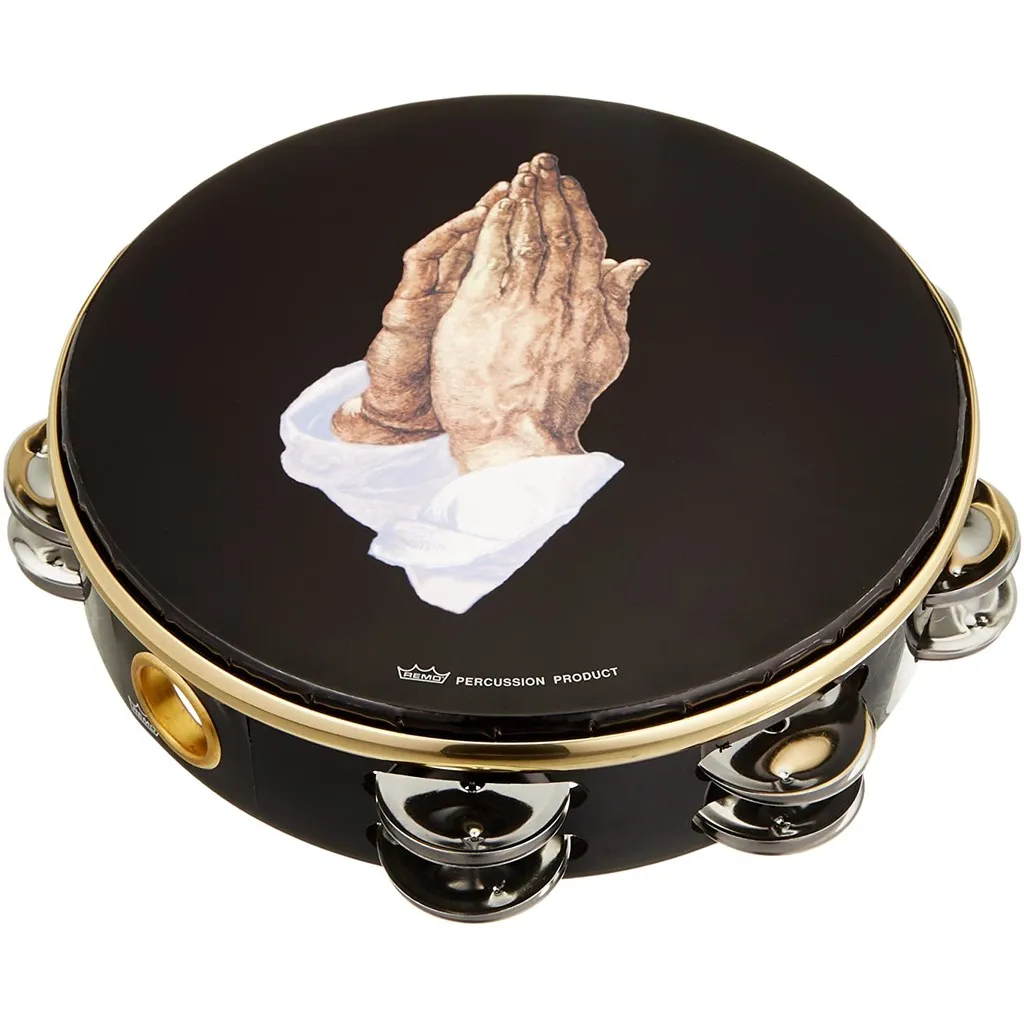 Remo Prizmatic Tambourine TA-9208-14 ( TA920814 ) Double Row Praise Tambourine Praying Hand 8" inch | Cornerstone Music