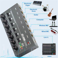 อัพเกรด468 Channel Line Mixer Ultra Low Noise Professional Mini Sound Mixer Supply DC5V ใช้งานง่ายไฟล์เสียง EU US Plug