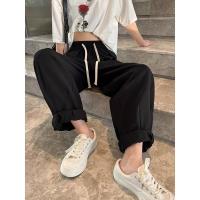 Spot parcel post Beige Cotton and Linen Trousers Women 2023 Summer Casual Japanese Linen Washed High Waist Lantern Baggy Pants Slimming Wide Leg Pants