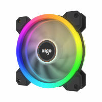 (ร้อน) Aigo DR12 PC พัดลมระบายความร้อน120มิลลิเมตรพัดลม Rgb พัดลมใบ้ IR Argb สีขาวใบมีดคูลเลอร์โท120มิลลิเมตรคูลเลอร์คูลลิ่งสำหรับแฟนๆคอมพิวเตอร์