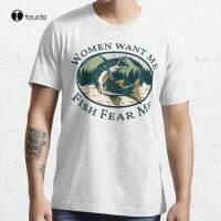 Want Me Fish Fear Me Want Me Fishing Fish T-Shirt Cotton Tee Shirt Custom Aldult Teen Unisex Fashion Funny New XS-4XL-5XL-6XL