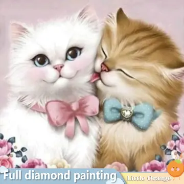 5D Diamond Painting Cat Stretching Kit