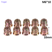 ?【Lowest price】Tirgat 10pcs M6 FLAT HEAD METRIC เกลียวตาบอด rivet NUT INSERT HEX SOCKET สกรู