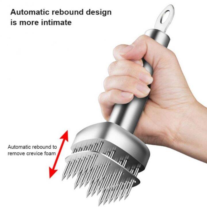 1pcs-meat-tenderizer-304-stainless-steel-hammer-meat-artifact-professional-quick-knocking-hammer-pine-meat-needle-portable