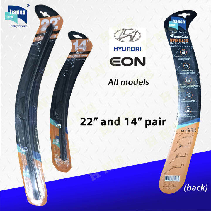 Hyundai Eon( all models ) Wiper Blade Set / Pair by Hansa Aerotwin