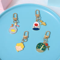 น่ารัก Rose Boy Little Prince จี้ Key Chain Little Fox Planet Universe พวงกุญแจกระเป๋าจี้ Key Ring