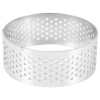 10 Pack 5Cm Stainless Steel Tart Ring, Heat-Resistant Perforated Cake Mousse Ring, Round Ring Baking Doughnut Tools