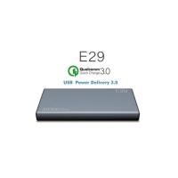 EL แบตสำรอง PowerBank Eloop รุ่น E29  ความจุ 30,000 mAh มาพร้อมเทคโนโลยีชาร์จเร็ว Quick Charge 3.0 และ PD (ชาร์จเร็วของ Apple) แบตเตอรี่สำรอง Power Bank  Powerbank พาวเวอร์แบงค์