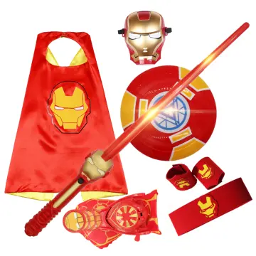 Iron Man Mask Glove Cloak Shield Sets With Light For Party _s