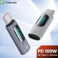 FEBRAIN ชนิด C To Type-C USB C อะแดปเตอร์100W อะลูมินัมอัลลอยขั้วต่อ OTG จอแสดงผลดิจิตอลอัจฉริยะ Type C เป็น USB 2.0อะแดปเตอร์สำหรับ Macbook Pro Air สำหรับ Samsung S9บ้าน