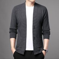 High Quality New Autum Winter Brand Fashion Knit Cardigans Sweater Korean Style Slim Fit Men Casual Coats Jacket Men Clothes