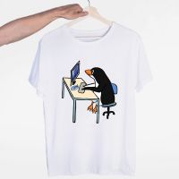 The Linux Penguin In A Computer Tshirt Short Sleeves Men And Tshirt