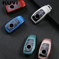 คาร์บอนรถ Remote Key Case Shell Fob สำหรับ Mercedes Benz E S GLE Class A220 W213 E200 E300 E220 E320 E260อุปกรณ์เสริม