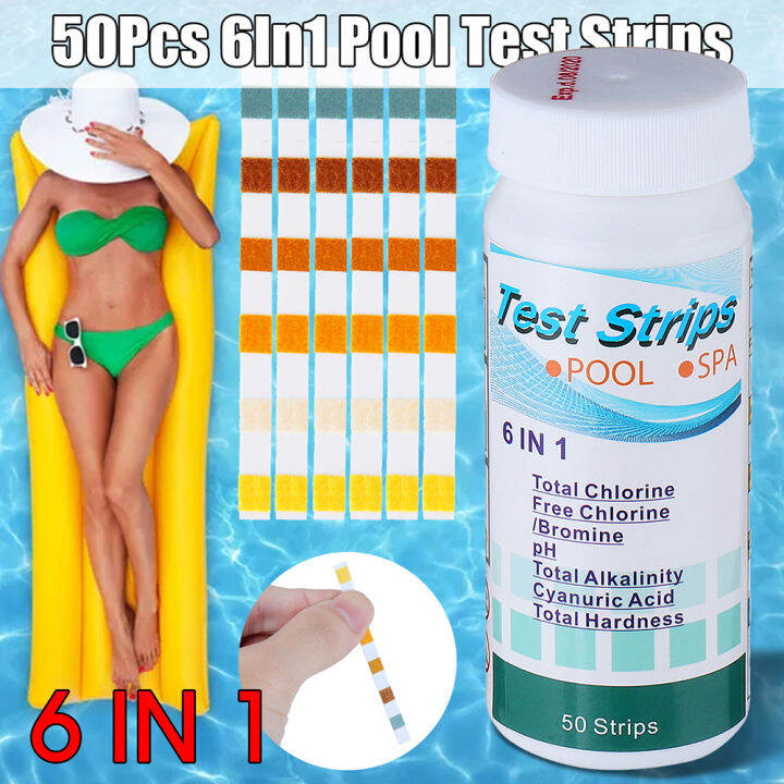 50pcs/pack Swimming Pool PH Test Paper PH Value Alkalinity Hardness