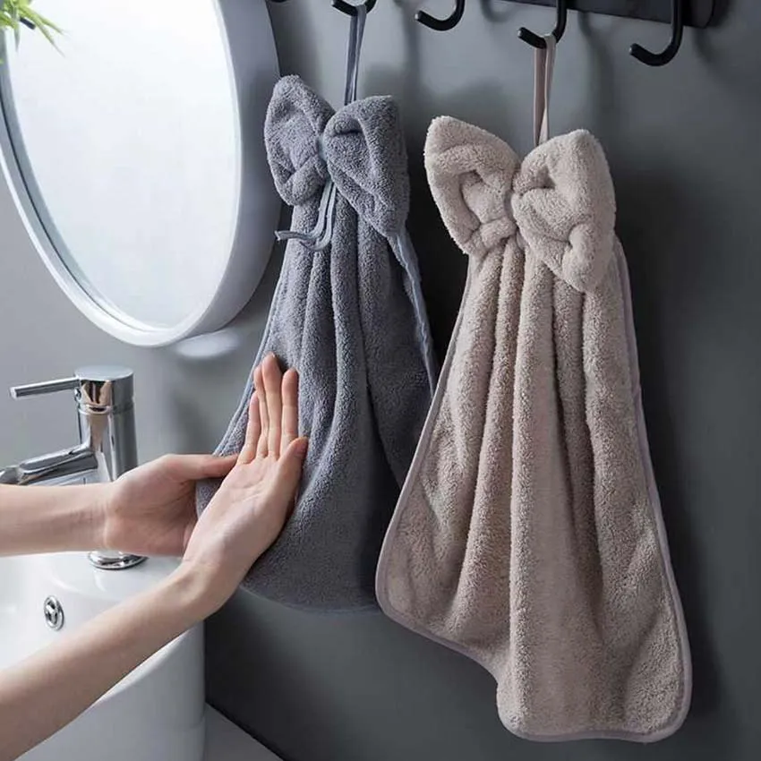 Cute Hand Towels, Bathroom Towels With Hanging Loop,hand Towel Animals,  Microfiber Coral Fleece Absorbent Hand Towel For Kitchen Bathroom Bedroom -  Temu