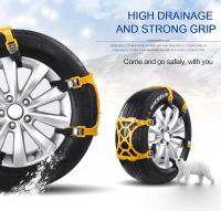 Car Tire Anti-skid Chains Thickened Beef Tendon Wheel Chain For Snow Mud Sand Road Durable TPU Skid-resistant Chains Accessories