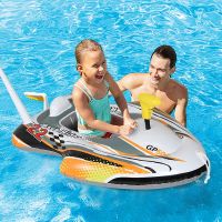 3 Color Fashion Child Inflatable Water Toy Fighter Rocket Water Gun Model Float Swimming Ring Swimming Pool Party Floating Toy