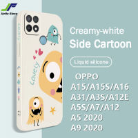 JieFie การ์ตูนนักบินอวกาศเคสโทรศัพท์สำหรับ OPPO A15 / OPPO 15S / A3S / A31 / A5S / A5 2020 / A9 2020 / A7 / A16 / A12 / A12E หมีน่ารัก Snoopy ปกหลังซิลิโคนรูปสี่เหลี่ยมกันแดดป้องกันปลอก