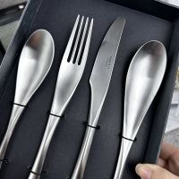 Original [High luxury German tableware] gift box 316 stainless steel solid! Western food knife fork and spoon combination set as a gift