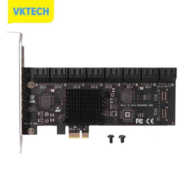 vktech-อะแดปเตอร์-pcie-sa3116j-16พอร์ต6gbps-x1-pci-express-ไปยังการ์ดเอ็กซ์แพนชัน-sata-3-0