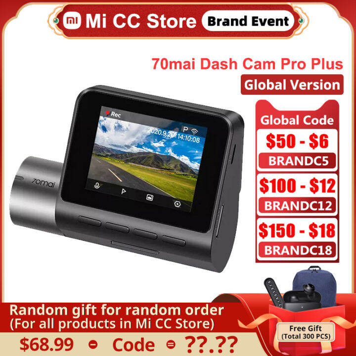 70mai-dash-cam-a500s-1944จุดรถ-dvr-ในตัว-gps-24h-ที่จอดรถตรวจสอบ70mai-pro-plus-night-vision-ด้านหน้าและด้านหลังเวบแคม