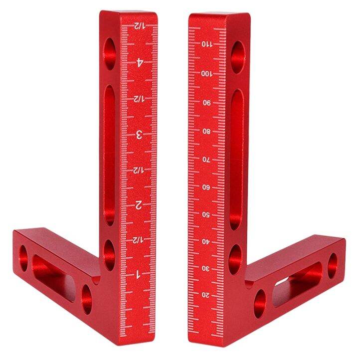 2 Pcs Aluminium Alloy 90 Degree Positioning Squares Right Angle Clamps