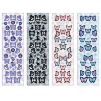 Steve Korean Aesthetic PVC Gradient Color Butterfly Glitter Stickers Star Polco Scrapbook Deco Material Sticker