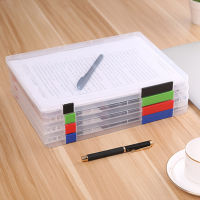 Practical A4 Transparent File Storage Box Clear Plastic Document Cases Desk Paper Organizers