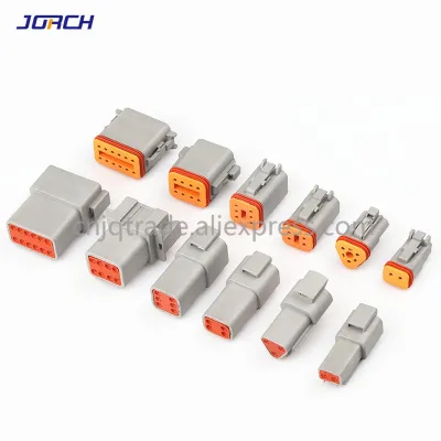 1set Deutsch DT Connector DT06-2S/DT04-2P 2P 3P 4P 6P 8P 12P Waterproof Electrical Connector For car Motor With Pins 22-16AWG