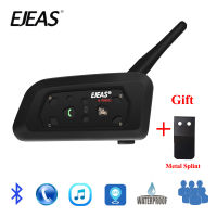 EJEAS V6 PRO Bluetooth Motorcycle Intercom Helmet Headset 6 Riders 1200m Communicator Interphone + Metal Splint