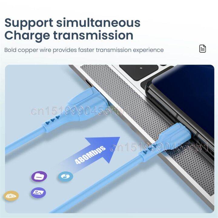 a-lovable-6asilicone-usb-type-cable-สำหรับ-samsungmobile-phonecharging-charger-usbc-wire-data-cord-1m-2m