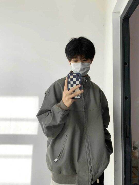 carhartt-น้ำยาทำความสะอาดสไตล์วินเทจของเสื้อแจ็กเก็ตบุรุษการบินฤดูใบไม้ผลิและฤดูใบไม้ร่วงแนวสตรีทเครื่องแบบเบสบอลสไตล์ย้อนยุคอเมริกันในระดับสากล