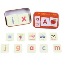 Anti-Tear Flash Cards Learning Alphabet Puzzle Cards  Matching Puzzle Cognitive Early Educational Learning Toys Mental Storage Flash Cards Flash Cards