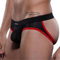 【YF】ஐ☫✹  Backless Male Butt Men Cotton Jockstrap Briefs Gay Fashion Thong Breathable Soft Hot Mesh Srting