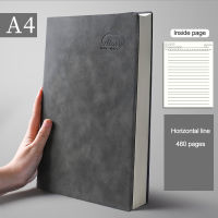 Notebook A4 Thickened Large Business Grid Blank Checked Diary College Student Office Handbook Thick Book Soft Leather Notepad