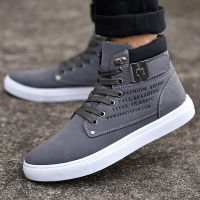 Men Boots High Top Canvas Shoes Spring Autumn Fashion Sneakers New Riding Equestrian Casual Shoes Retro Flock Classics Trainers