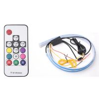 GM LED Daytime Running Lights RGB Two-Color Light Guide Strip Remote Control Colorful Steering Decorative Lights