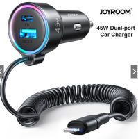 JOYROOM JR-CL08 45W 3-in-1 Wired Car Charger (Lightning) ที่ชาร์จในรถพร้อมสายชาร์จ lightning