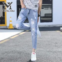 [WF Men Jeans Korean Straight Jeans Plain Loose Fashion Casual Pants Denim Trousers,WF Men Jeans Korean Straight Jeans Plain Loose Fashion Casual Pants Denim Trousers,]